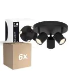 Mehrfachpackung 6x D'Lite Deckenleuchte Trop Sandig Schwarz | Geeignet für 3x GU10